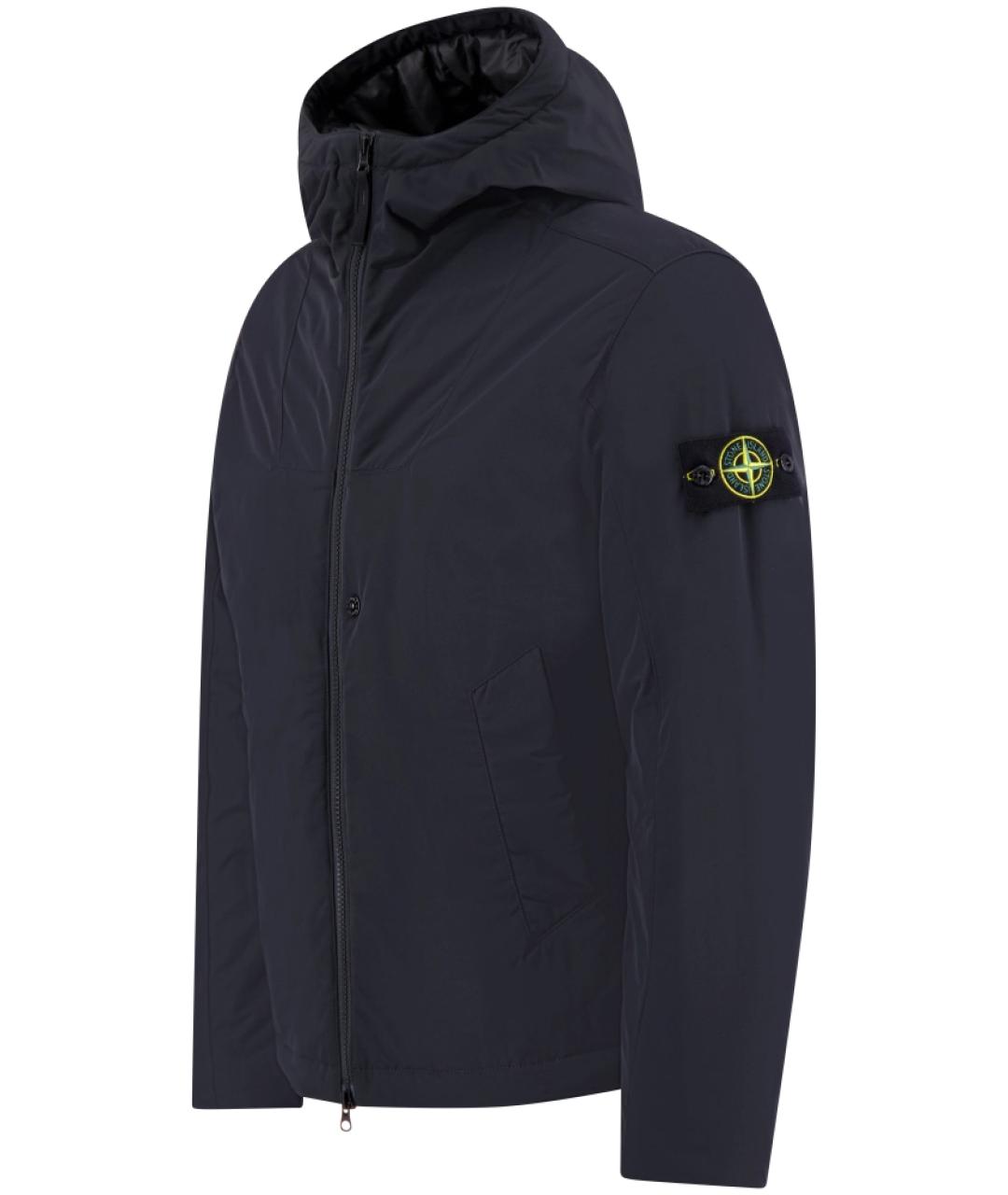 STONE ISLAND Темно-синяя полиэстеровая куртка, фото 2