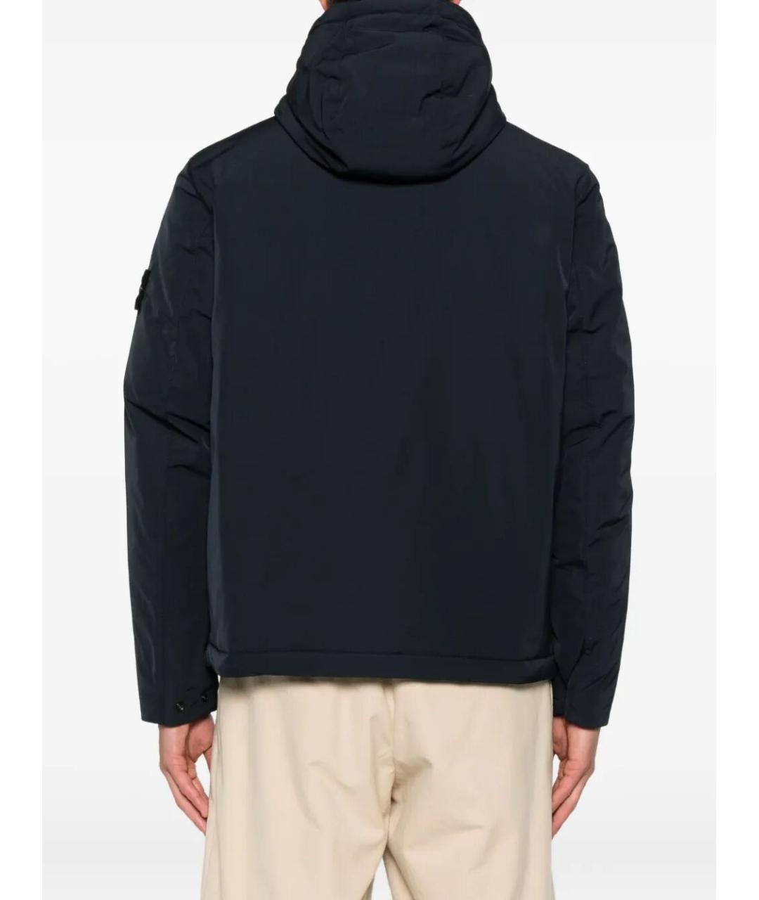 STONE ISLAND Темно-синяя полиэстеровая куртка, фото 4