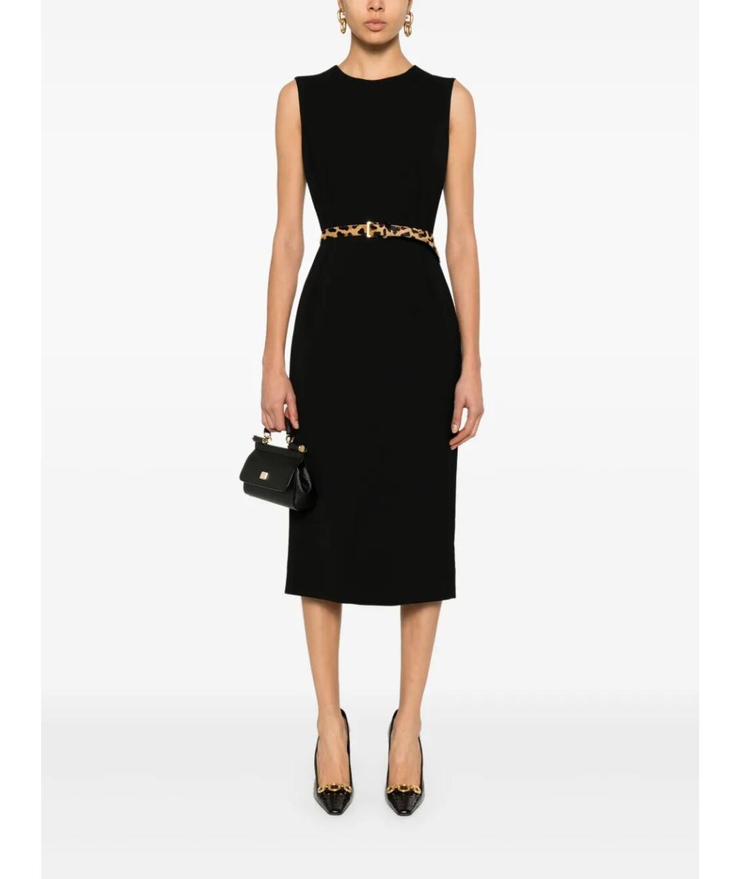 DOLCE&GABBANA Черное шерстяное платье, фото 2