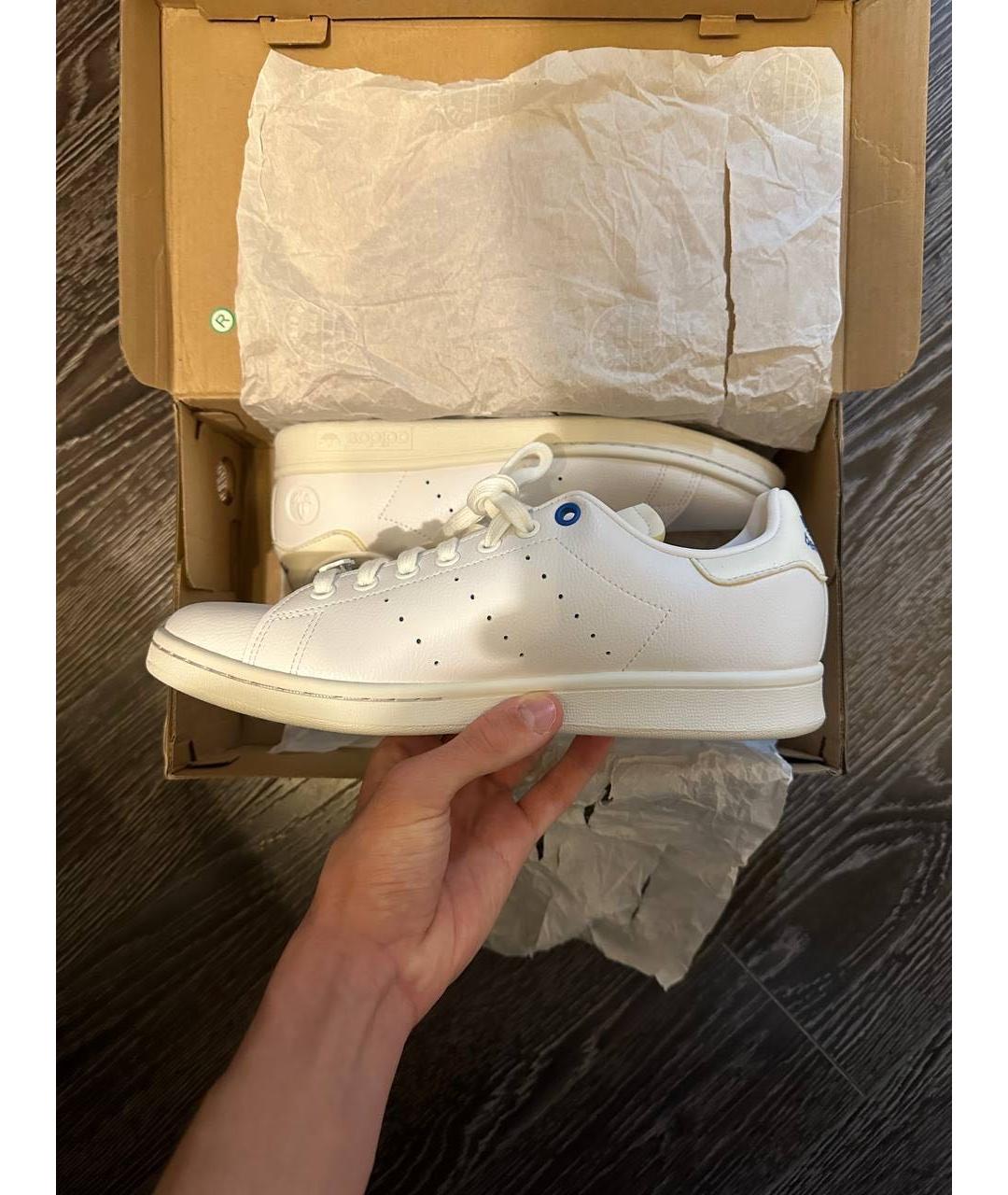 ADIDAS Белые кожаные низкие кроссовки / кеды, фото 7