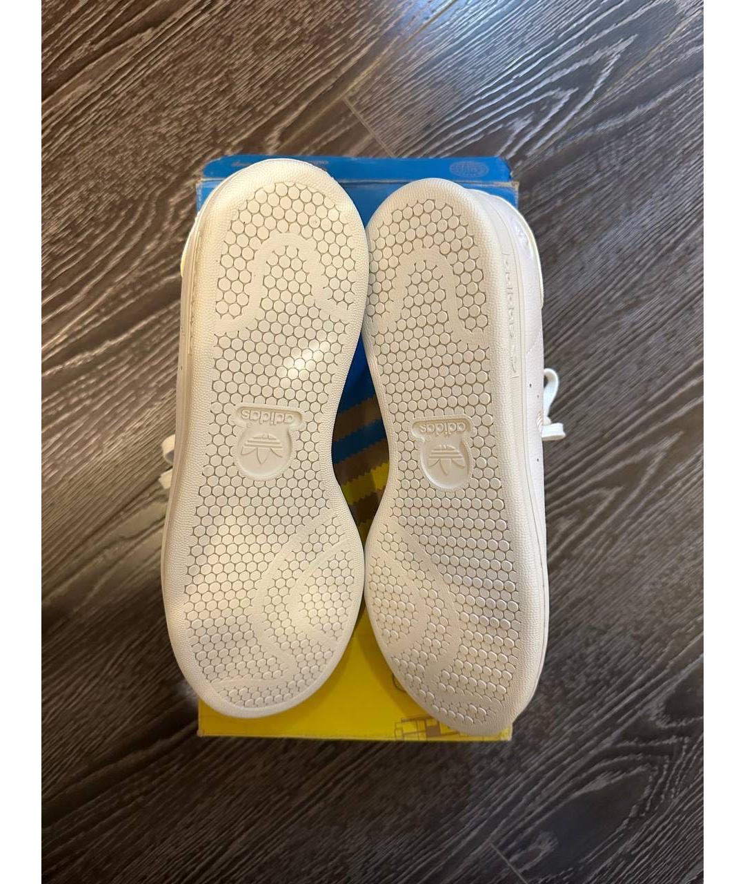 ADIDAS Белые кожаные низкие кроссовки / кеды, фото 6