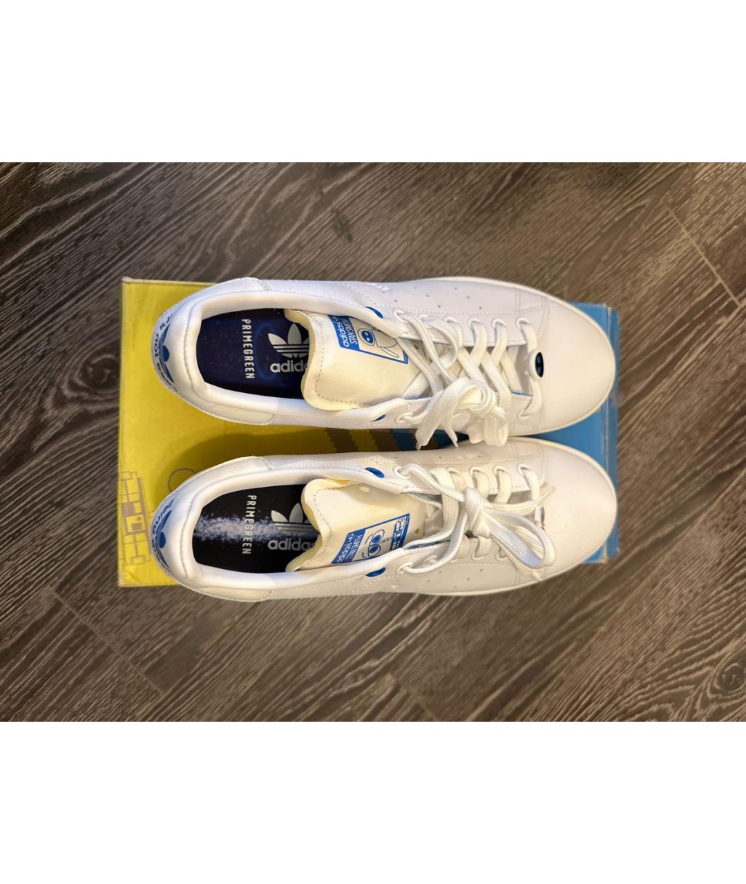 ADIDAS Белые кожаные низкие кроссовки / кеды, фото 4