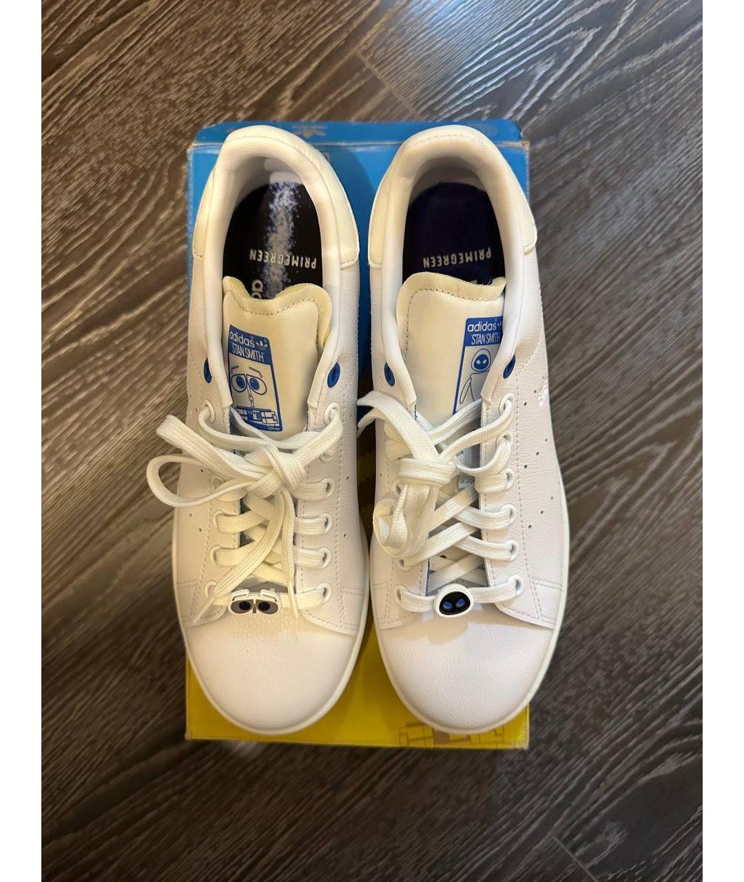 ADIDAS Белые кожаные низкие кроссовки / кеды, фото 3