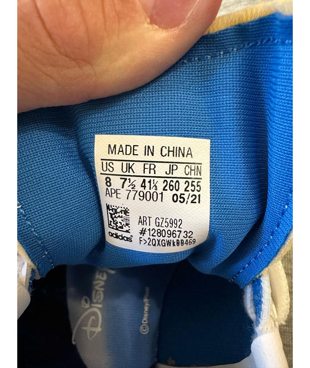 ADIDAS Белые кожаные низкие кроссовки / кеды, фото 8