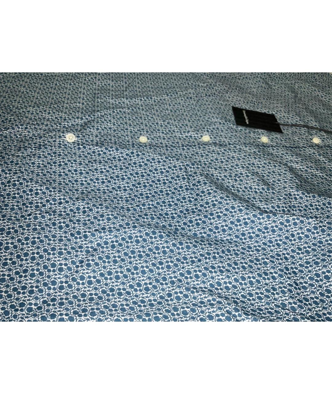 ERMENEGILDO ZEGNA XXX Голубая хлопковая классическая рубашка, фото 3