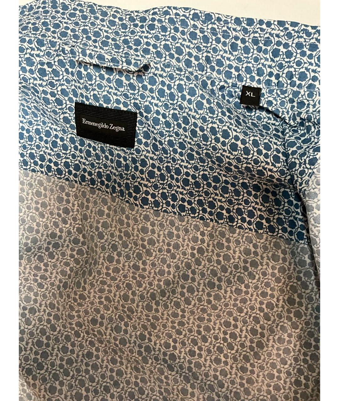 ERMENEGILDO ZEGNA XXX Голубая хлопковая классическая рубашка, фото 7