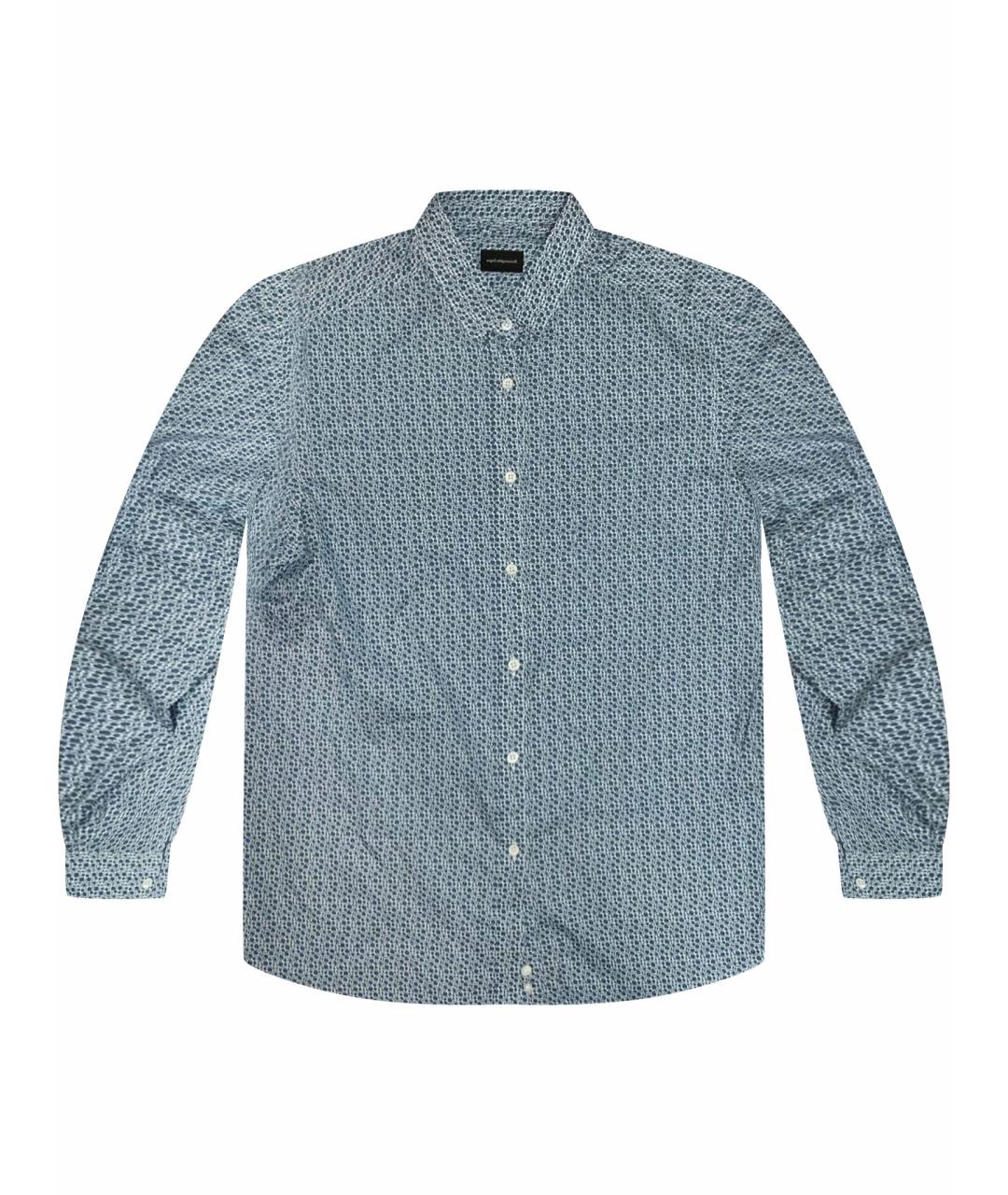 ERMENEGILDO ZEGNA XXX Голубая хлопковая классическая рубашка, фото 1