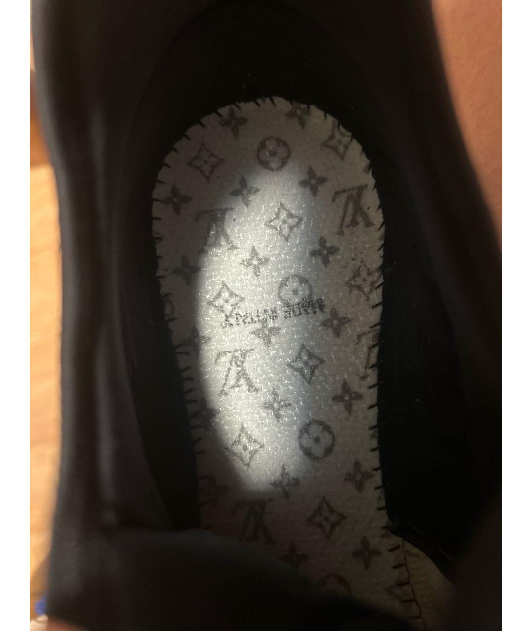 LOUIS VUITTON Антрацитовые низкие кроссовки / кеды, фото 5