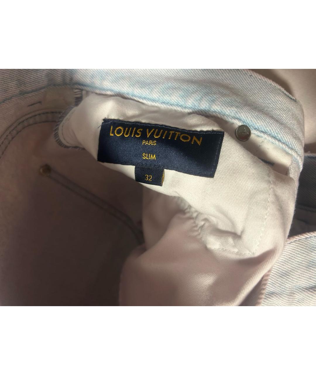 LOUIS VUITTON Розовые хлопковые прямые джинсы, фото 4