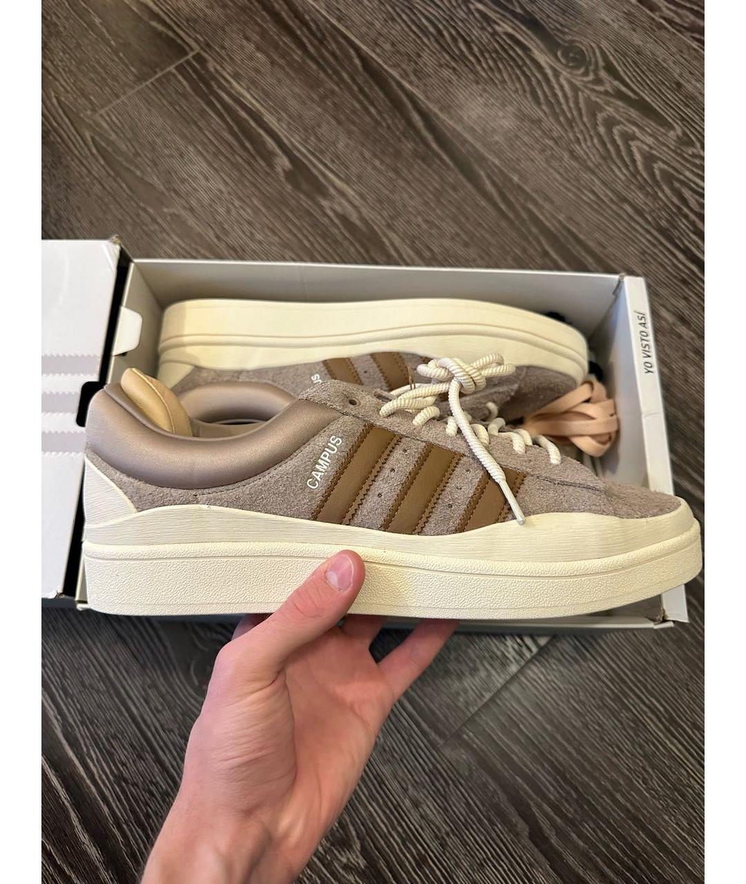 ADIDAS Коричневые замшевые низкие кроссовки / кеды, фото 2