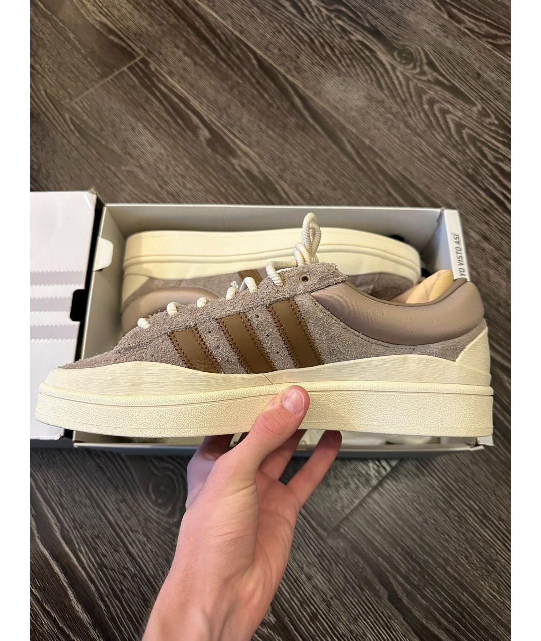 ADIDAS Коричневые замшевые низкие кроссовки / кеды, фото 6