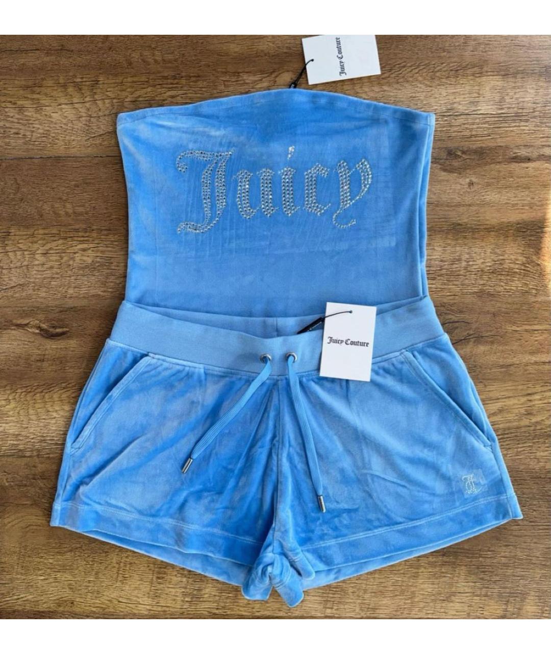 JUICY COUTURE Голубой полиэстеровый костюм с брюками, фото 3