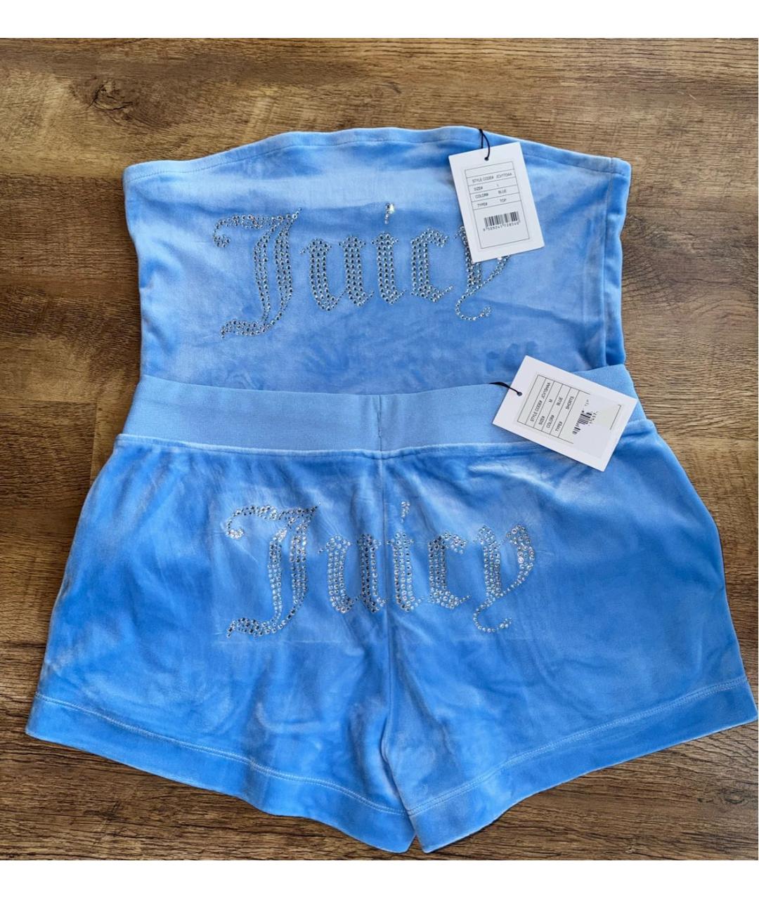 JUICY COUTURE Голубой полиэстеровый костюм с брюками, фото 7