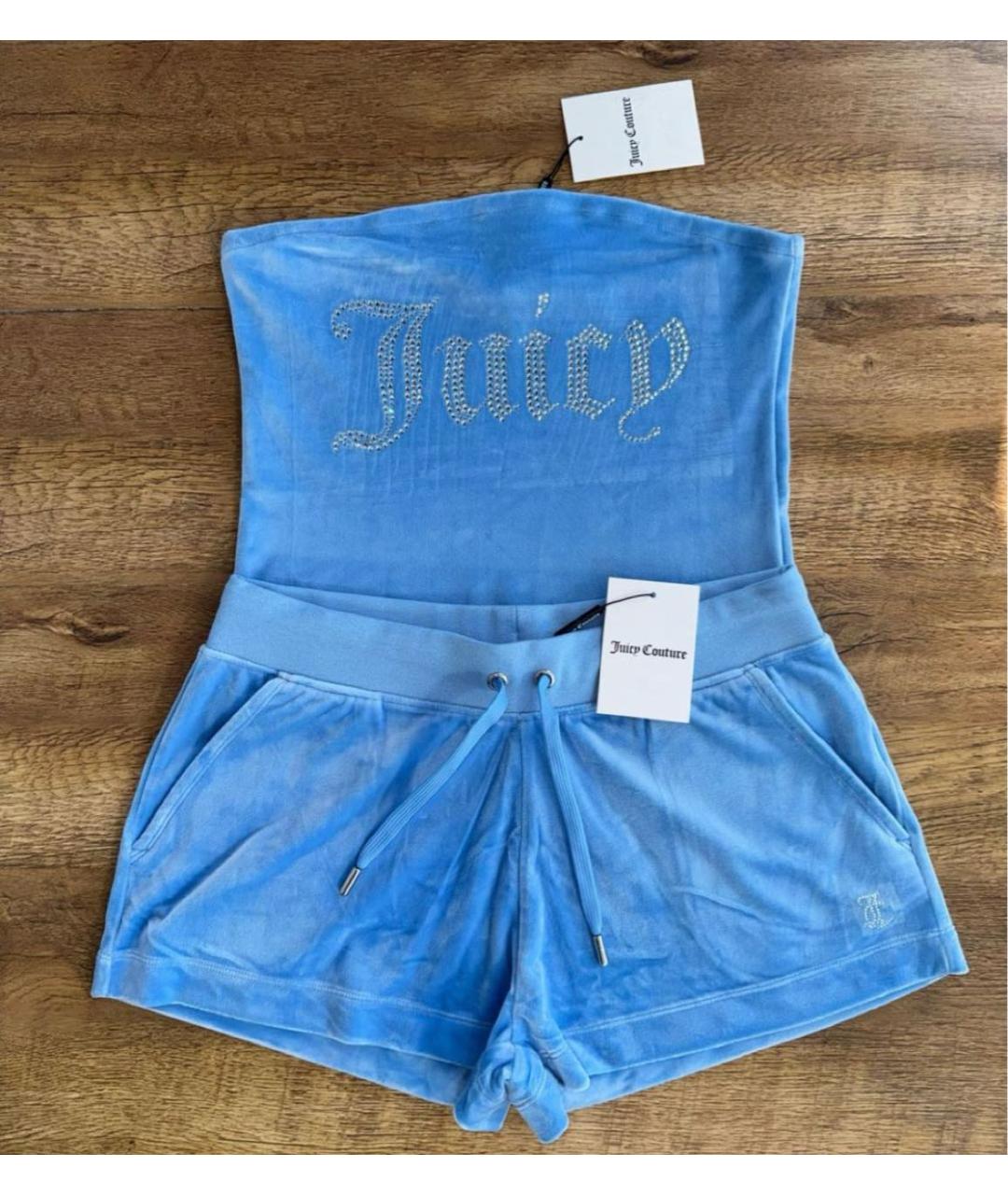 JUICY COUTURE Голубой полиэстеровый костюм с брюками, фото 6