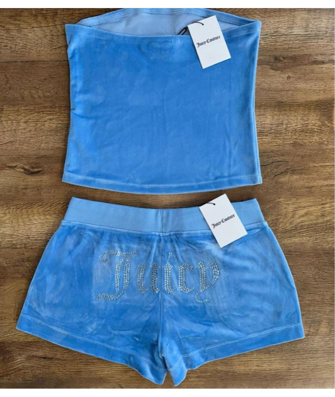 JUICY COUTURE Голубой полиэстеровый костюм с брюками, фото 2
