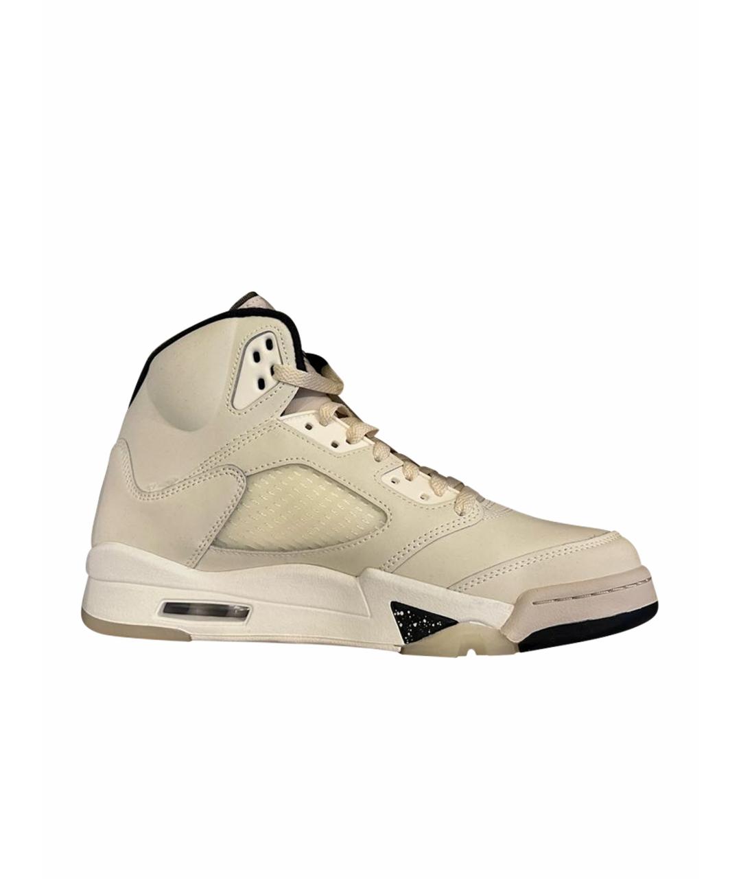 JORDAN Бежевые нубуковые высокие кроссовки / кеды, фото 1