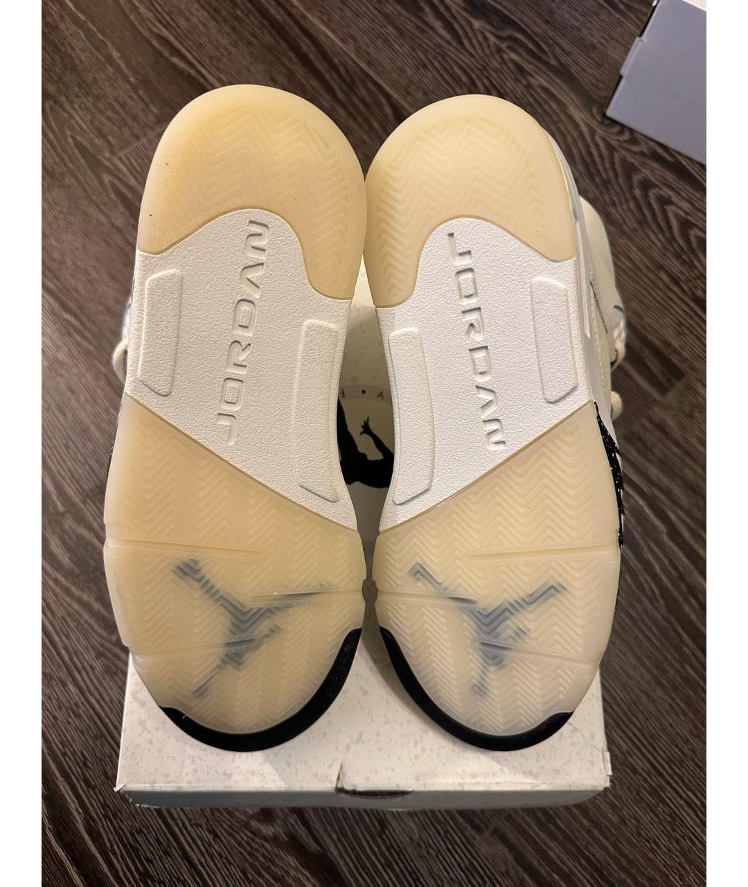 JORDAN Бежевые нубуковые высокие кроссовки / кеды, фото 7