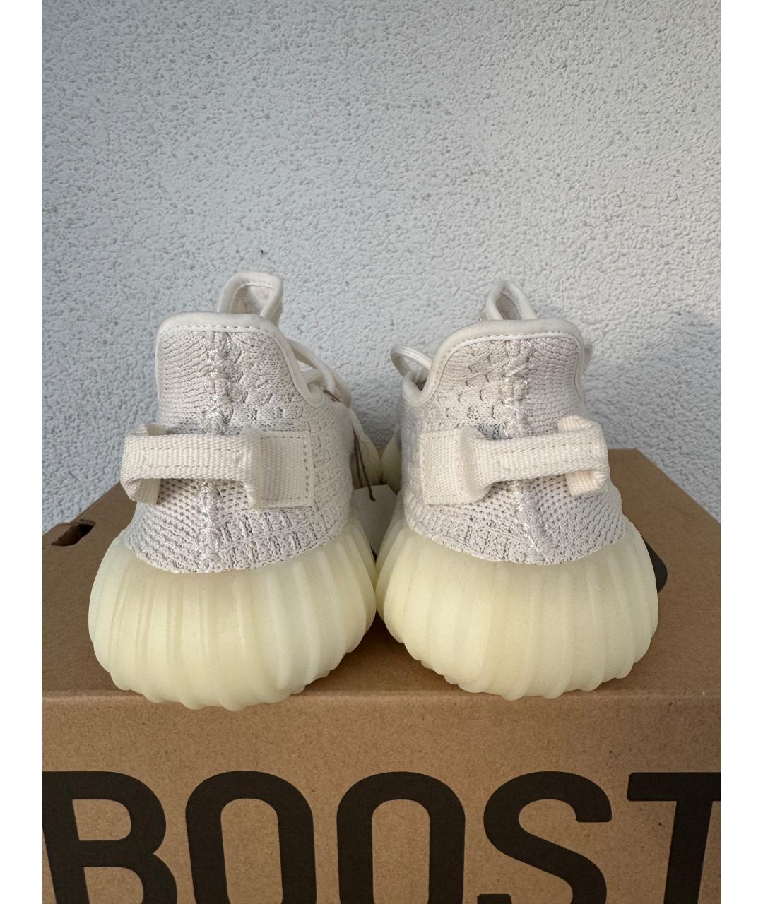 ADIDAS YEEZY Белые текстильные высокие кроссовки / кеды, фото 4