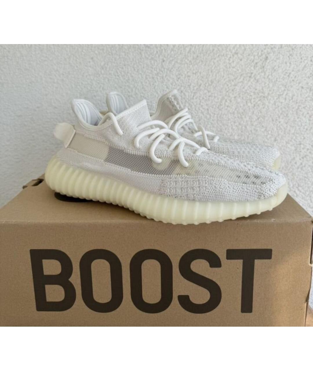 ADIDAS YEEZY Белые текстильные высокие кроссовки / кеды, фото 7