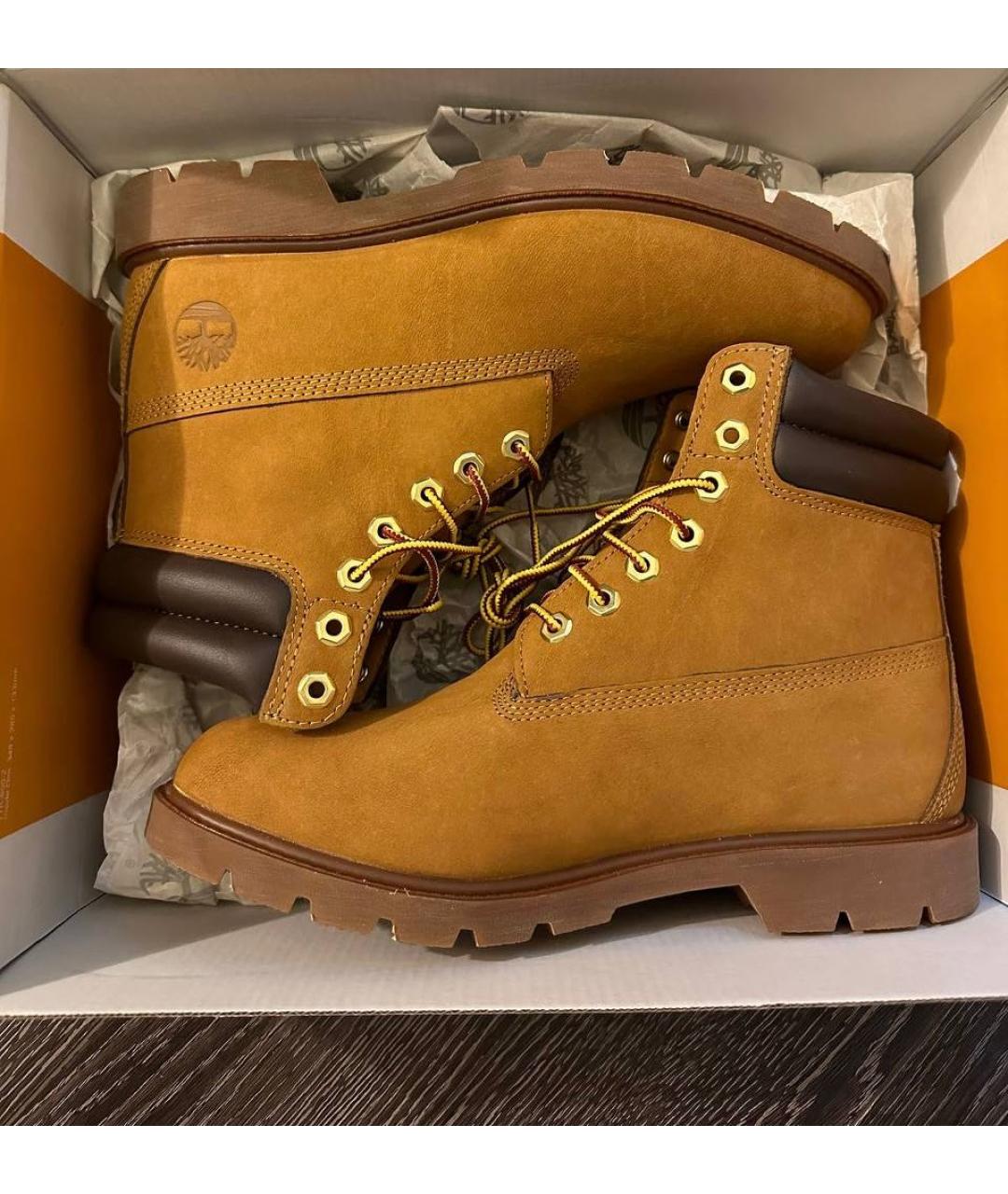 TIMBERLAND Коричневые нубуковые высокие ботинки, фото 7