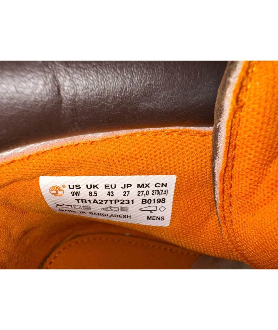 TIMBERLAND Коричневые нубуковые высокие ботинки, фото 9
