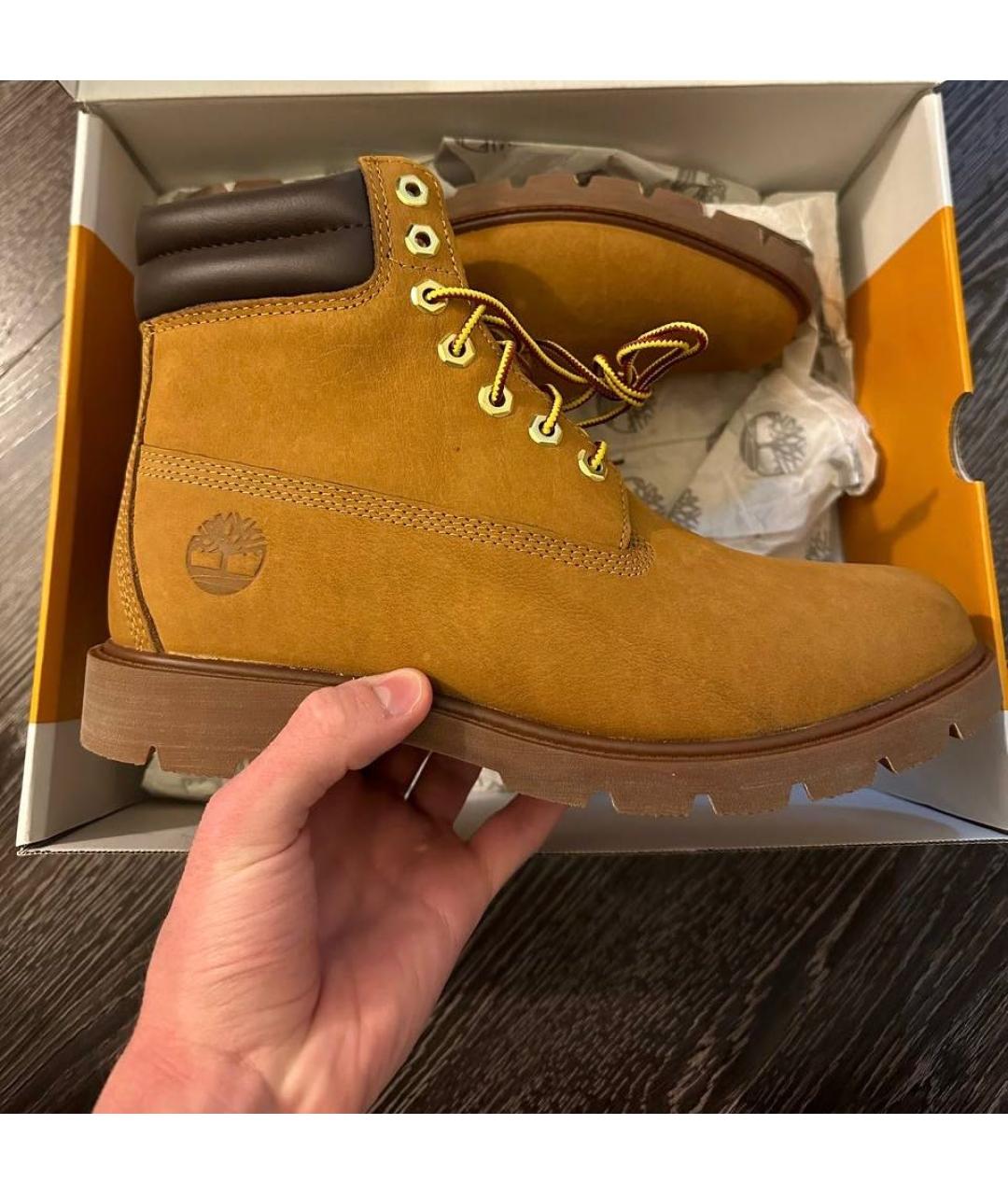 TIMBERLAND Коричневые нубуковые высокие ботинки, фото 2