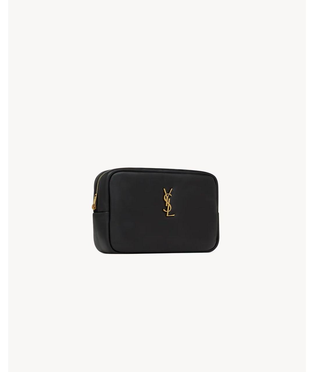SAINT LAURENT Черная косметичка, фото 4