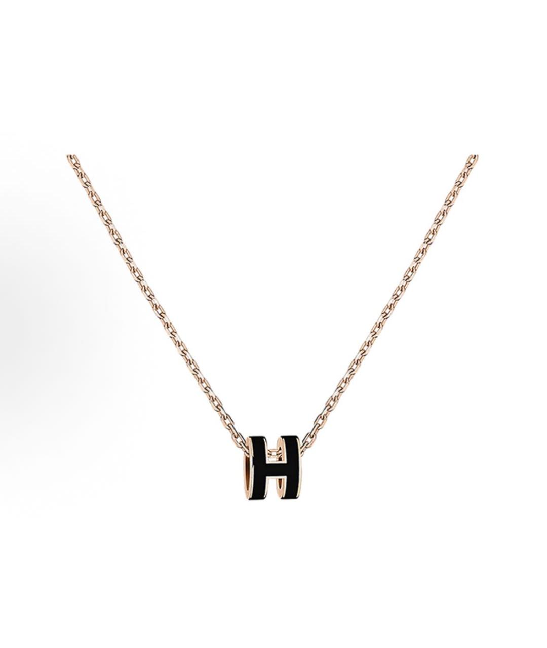 HERMES Черная металлическая подвеска, фото 5