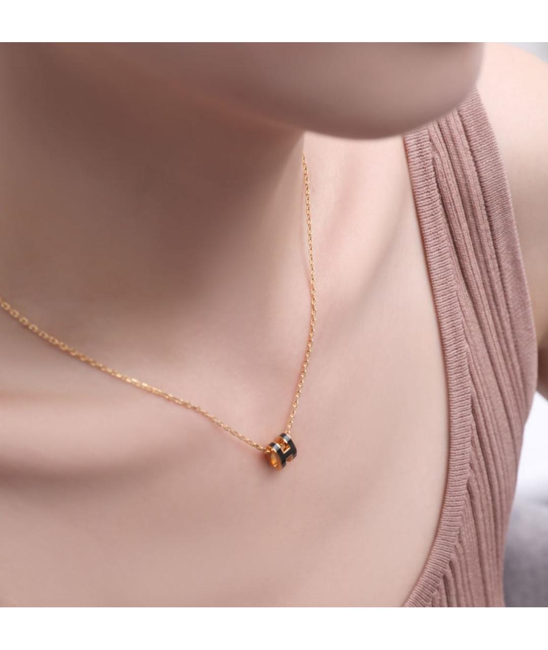 HERMES Черная металлическая подвеска, фото 4