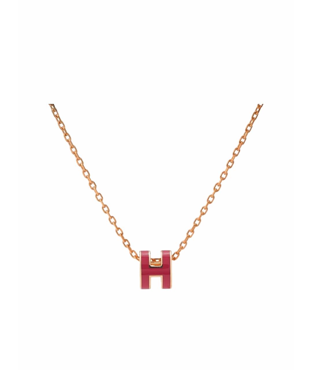 HERMES Розовая металлическая подвеска, фото 1