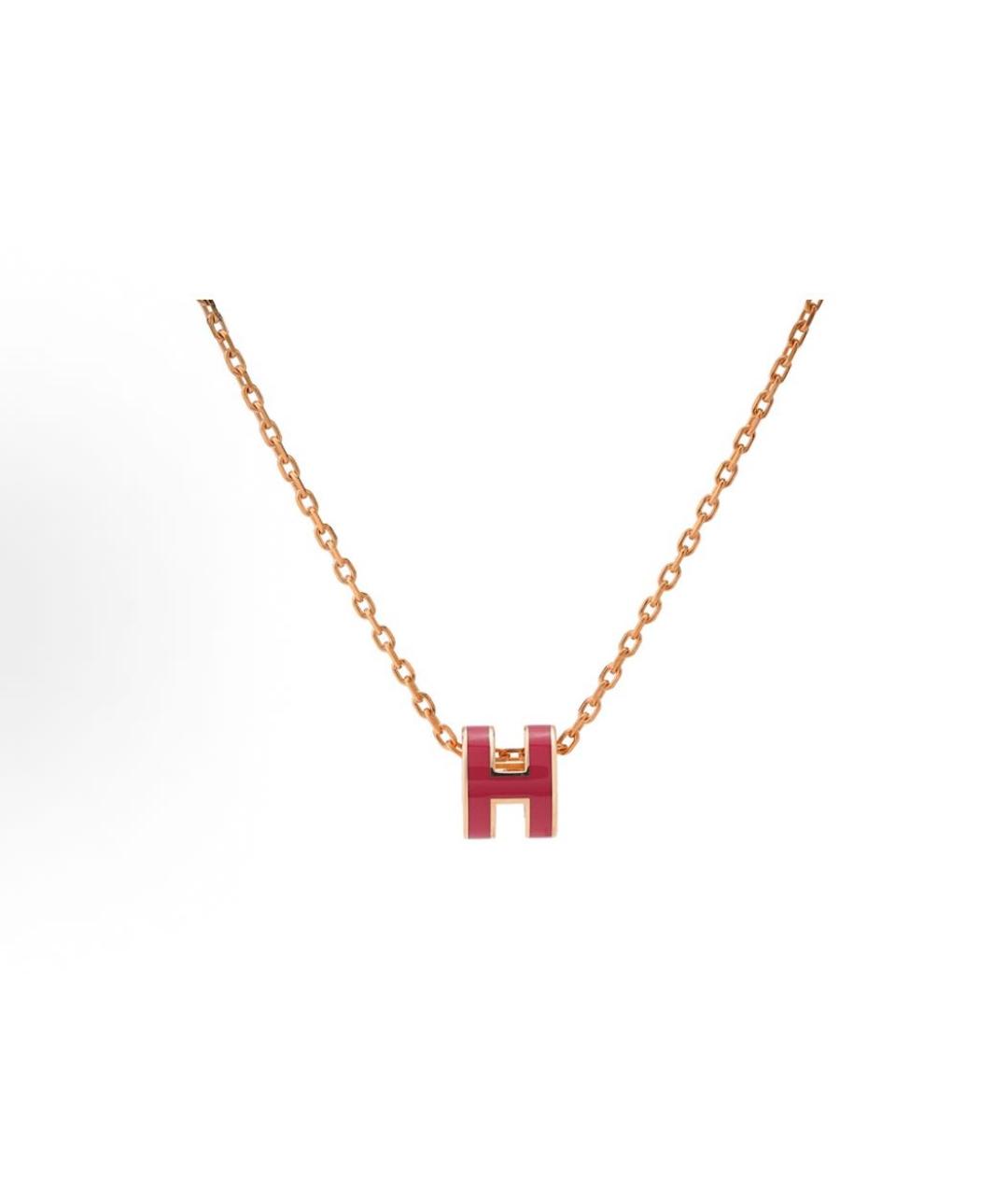 HERMES Розовая металлическая подвеска, фото 5