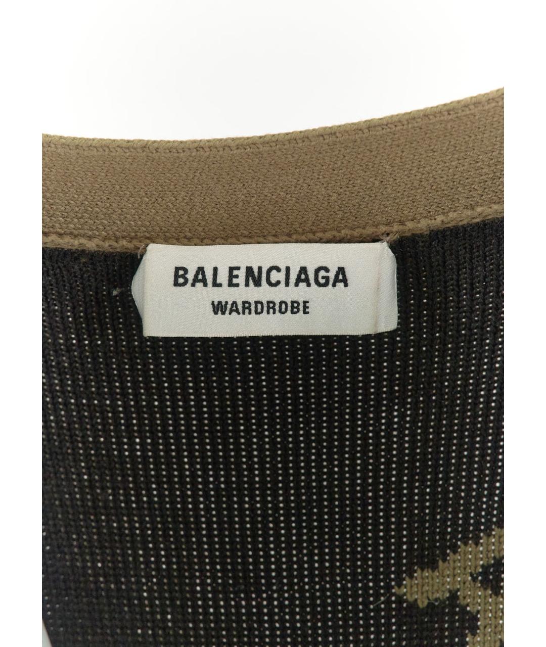 BALENCIAGA Коричневый хлопковый кардиган, фото 4