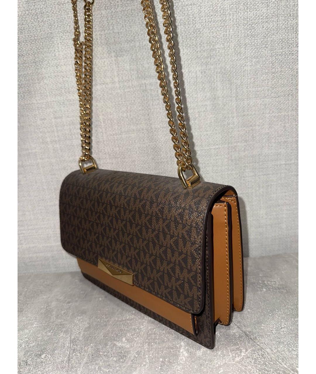 MICHAEL KORS Коричневая кожаная сумка через плечо, фото 2