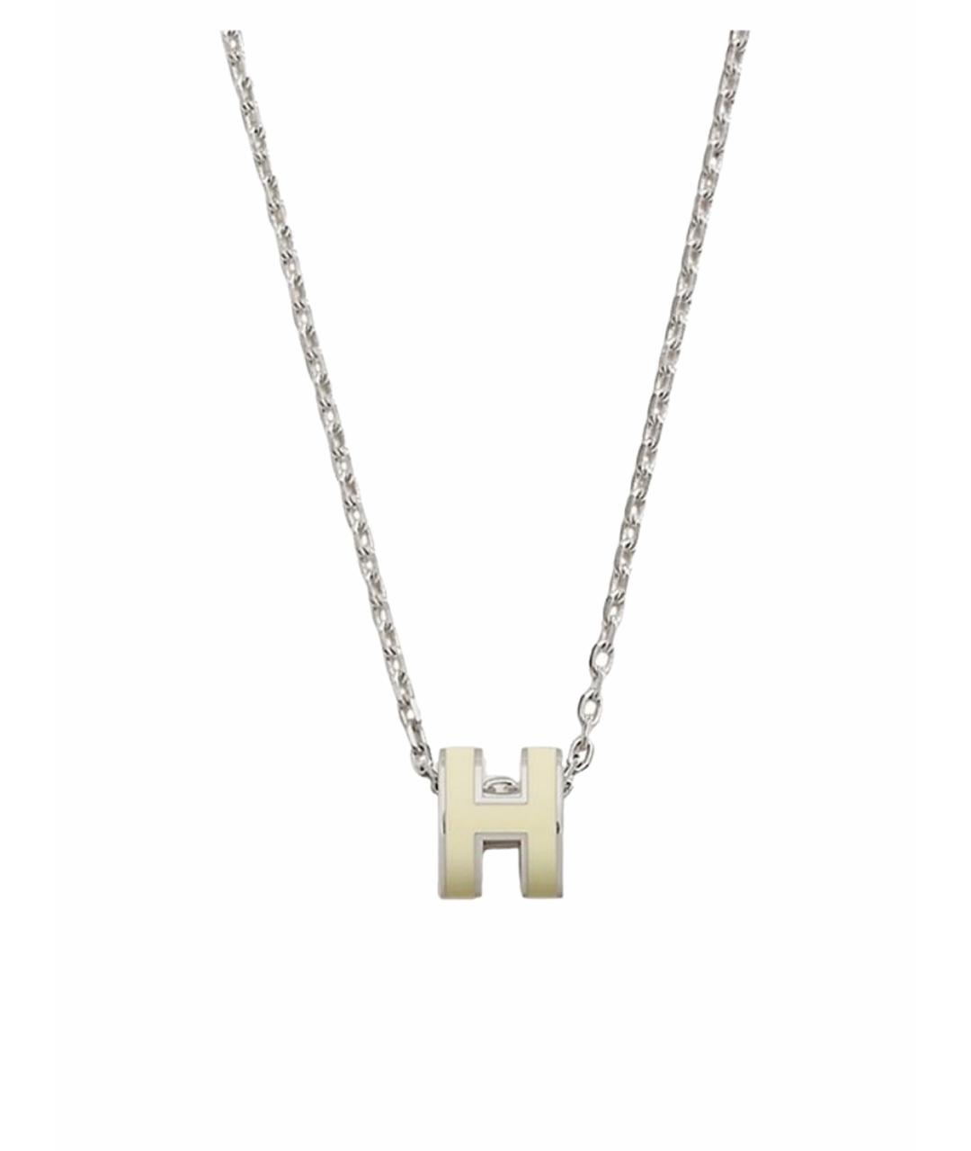 HERMES Желтая металлическая подвеска, фото 1