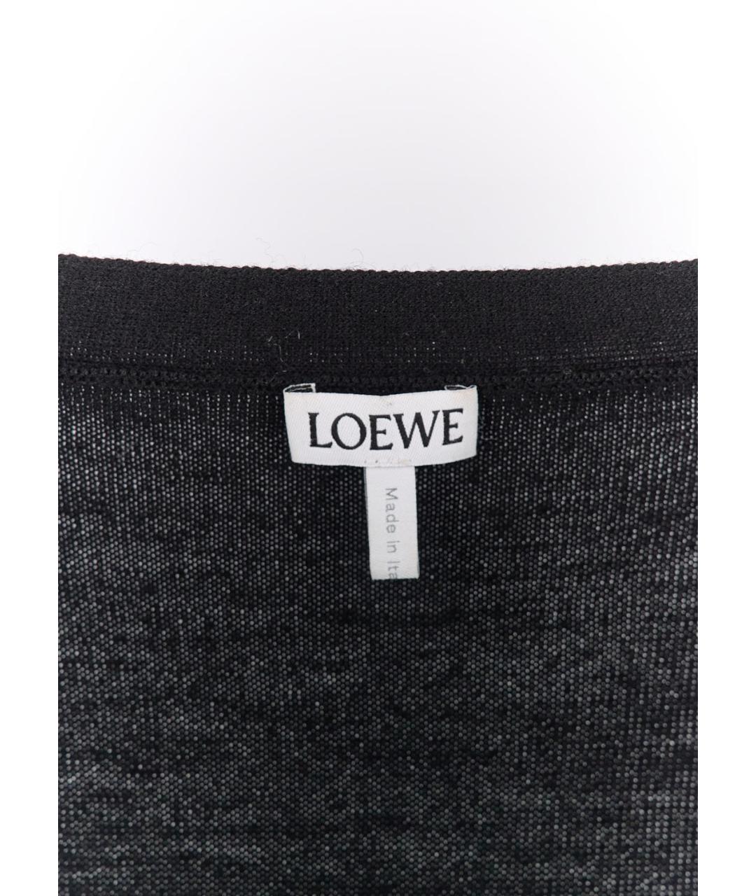 LOEWE Черный шерстяной кардиган, фото 5