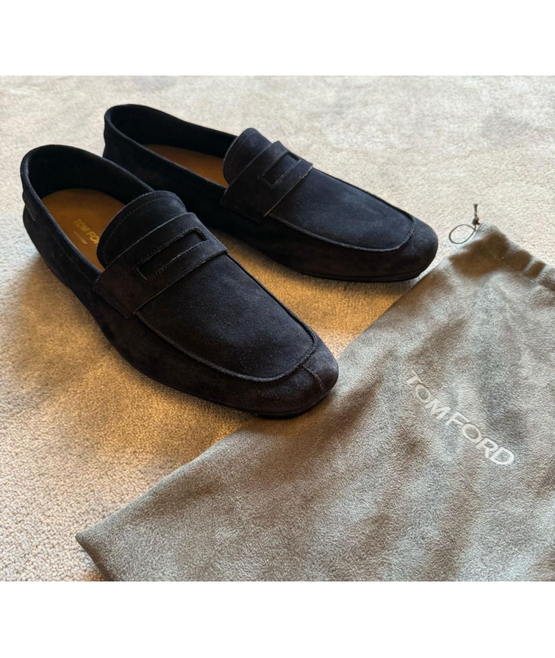 TOM FORD Черные замшевые туфли, фото 5