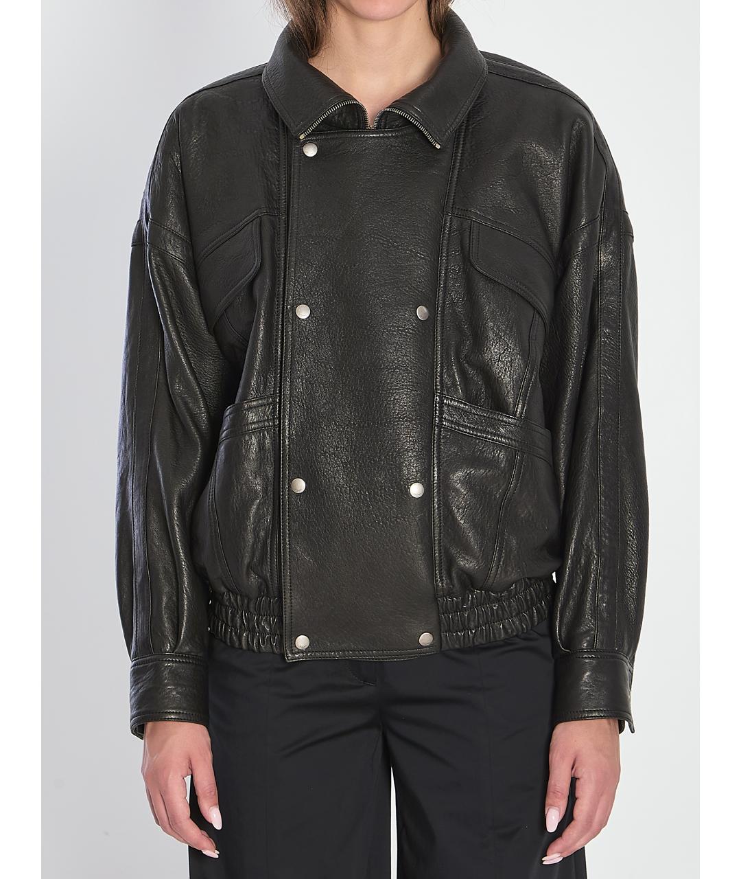 SAINT LAURENT Черная кожаная куртка, фото 2