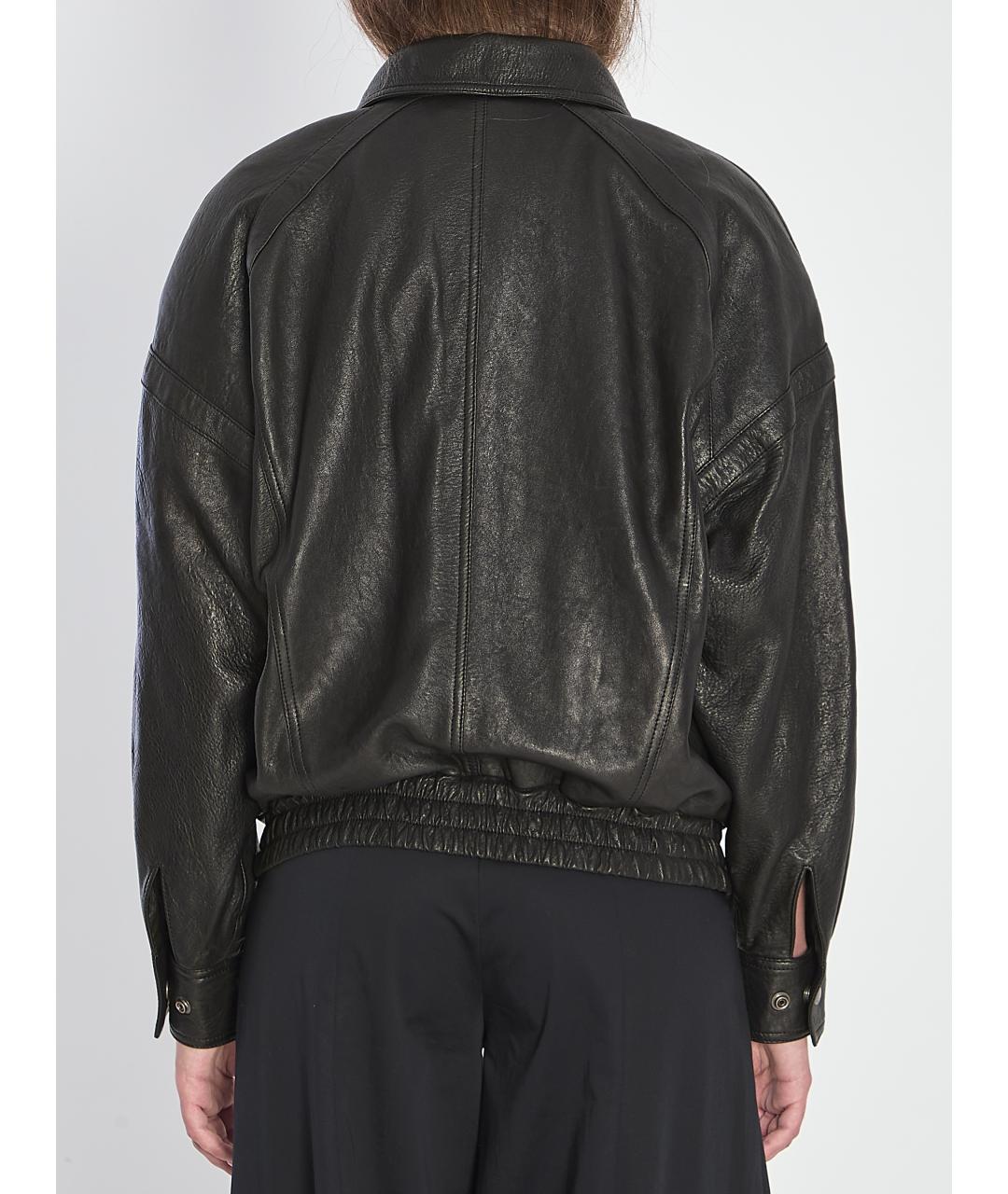 SAINT LAURENT Черная кожаная куртка, фото 5