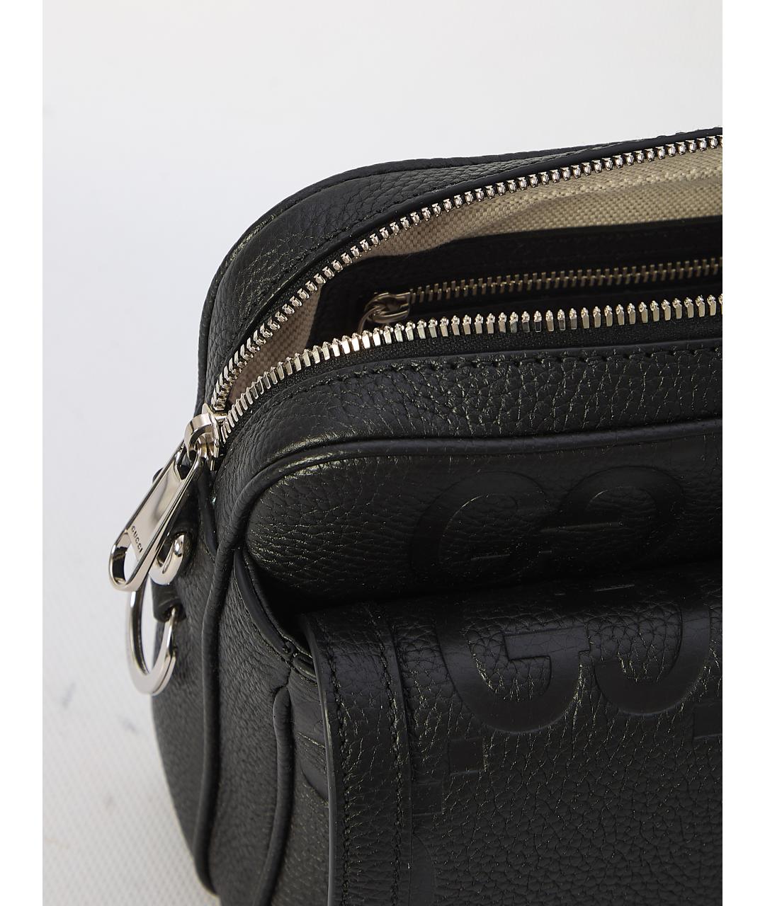 GUCCI Черная кожаная сумка на плечо, фото 4