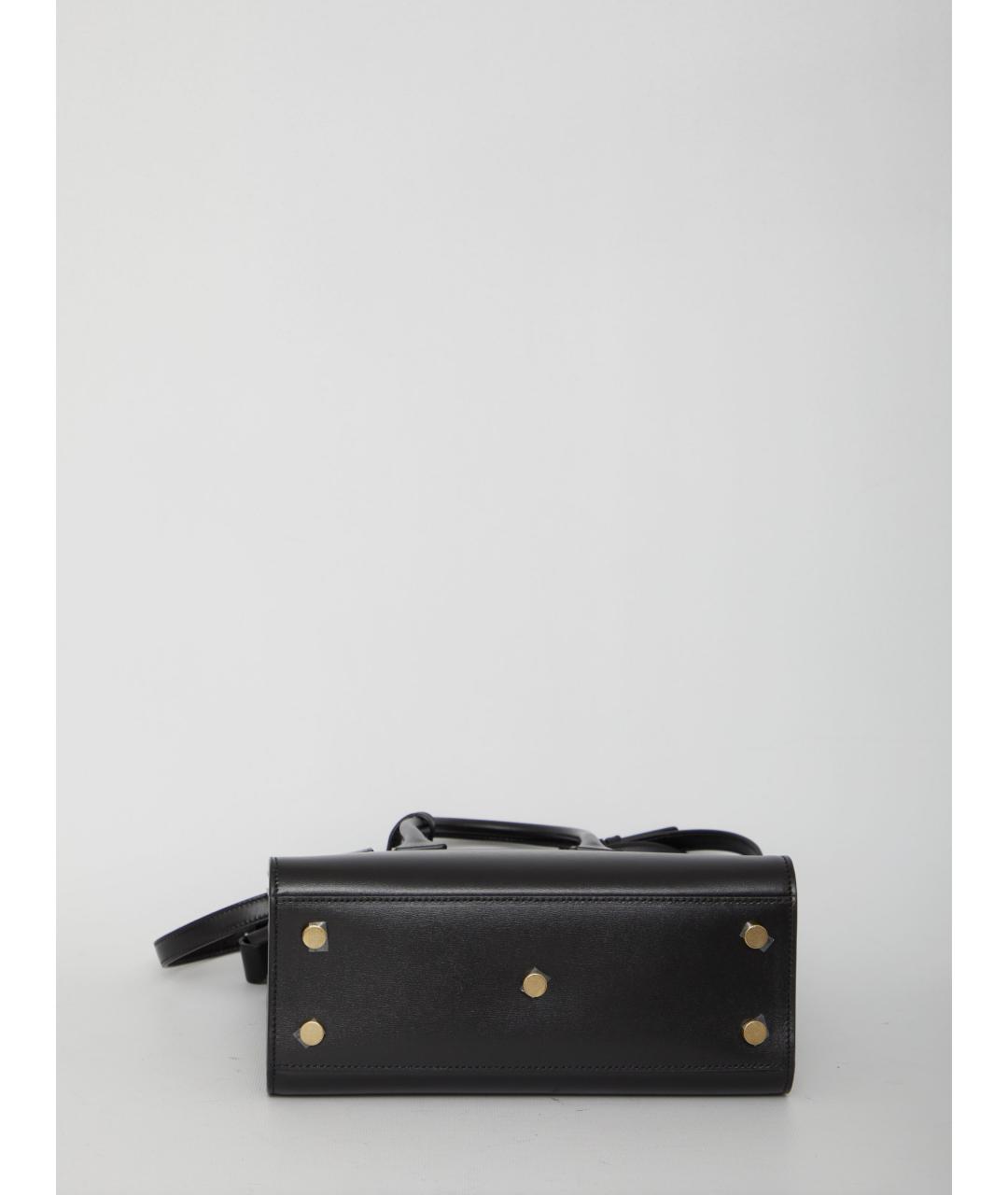 SAINT LAURENT Черная кожаная сумка тоут, фото 3