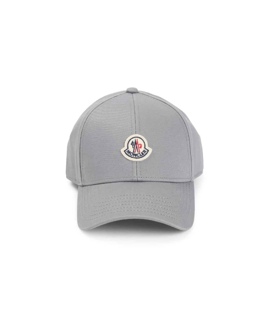 MONCLER Серая хлопковая кепка/бейсболка, фото 1