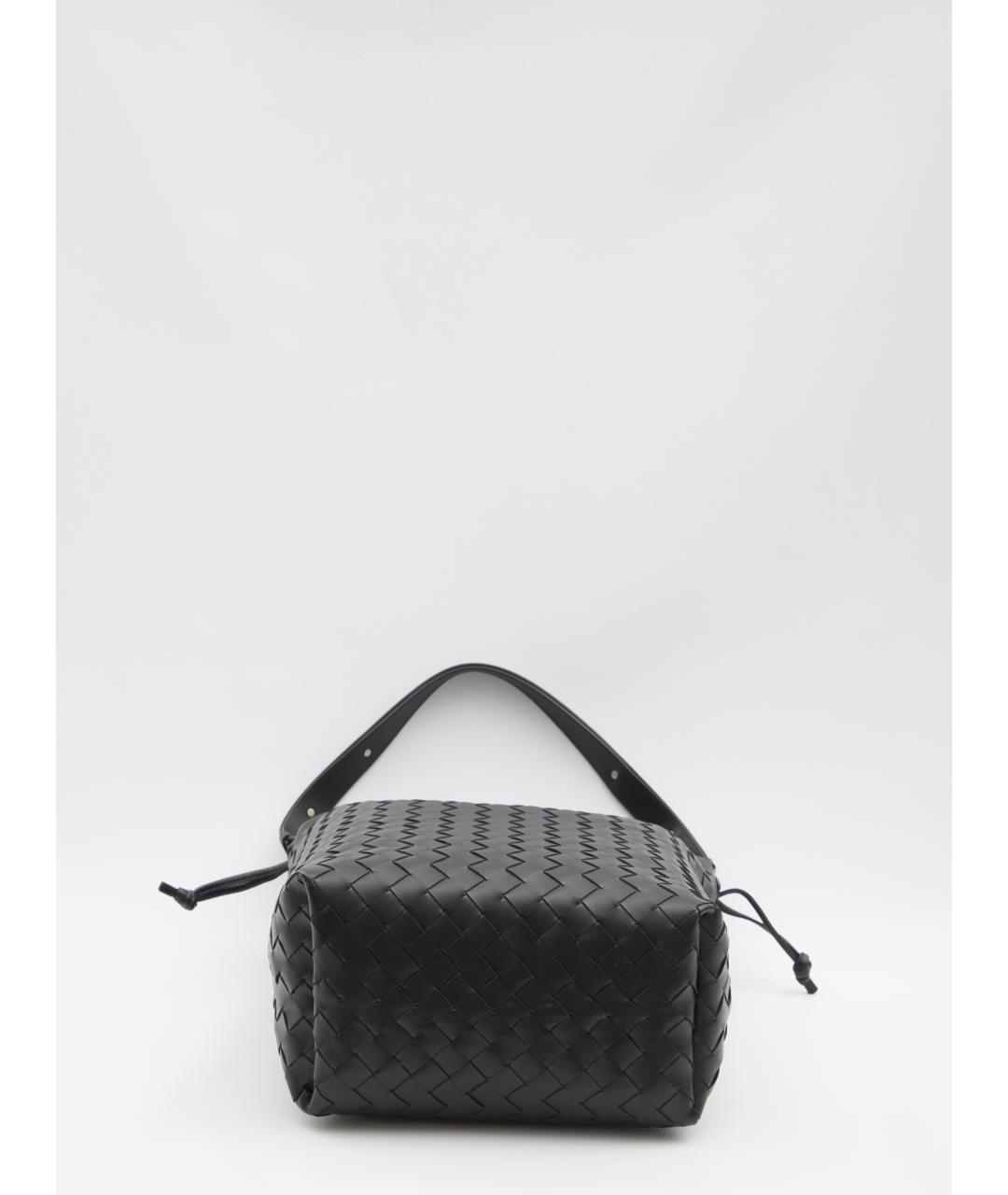 BOTTEGA VENETA Черная кожаная сумка тоут, фото 3