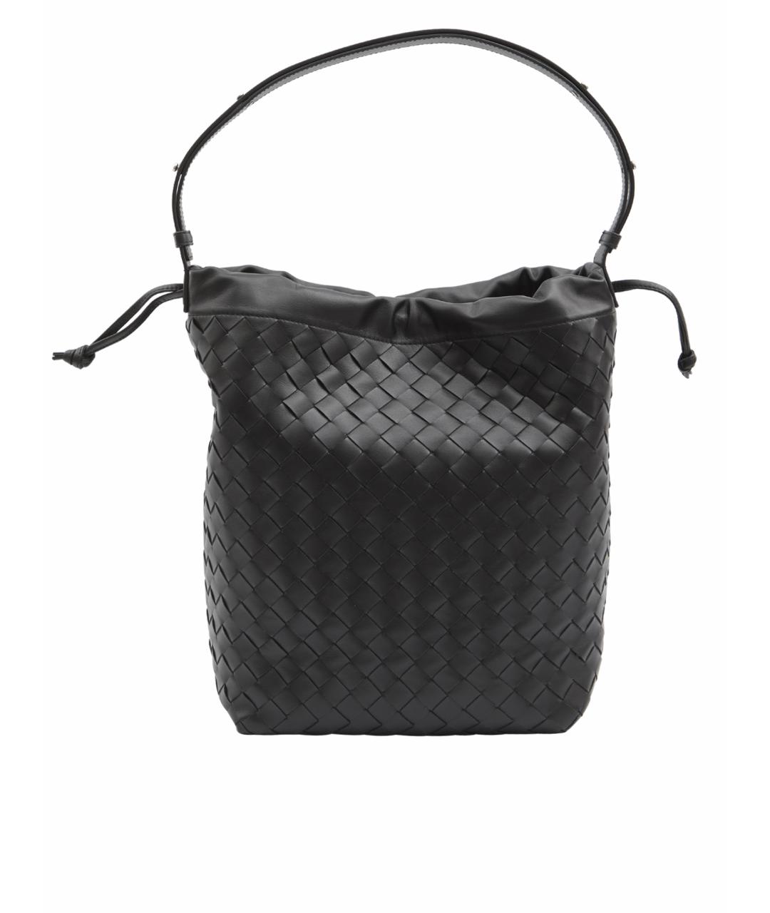 BOTTEGA VENETA Черная кожаная сумка тоут, фото 1