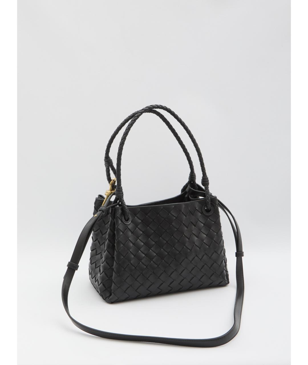 BOTTEGA VENETA Черная кожаная сумка тоут, фото 2