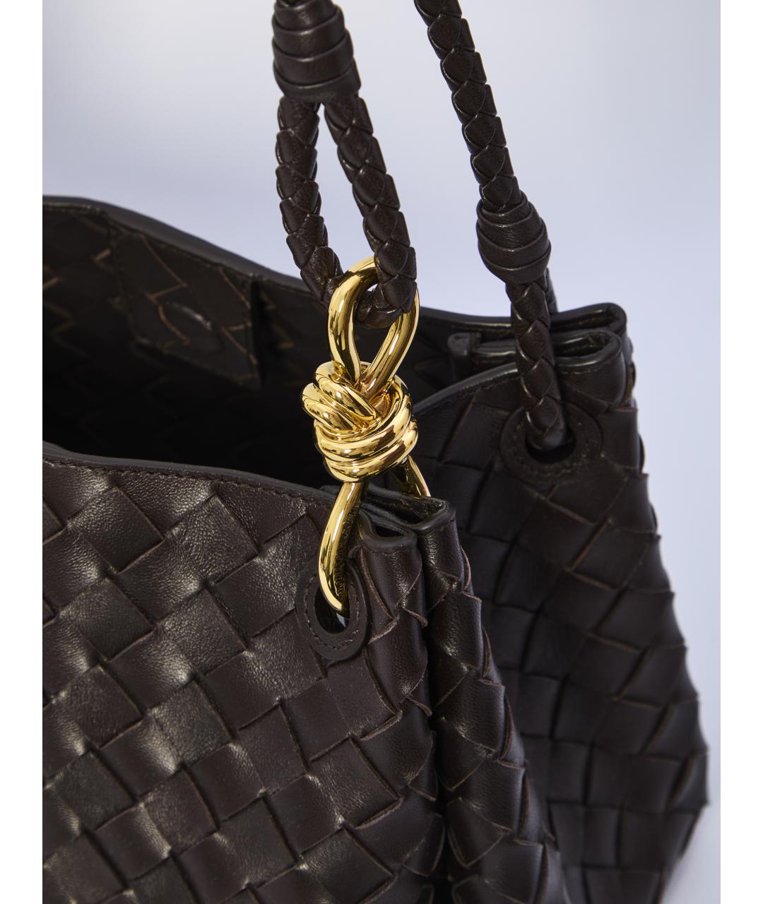 BOTTEGA VENETA Коричневая кожаная сумка тоут, фото 4