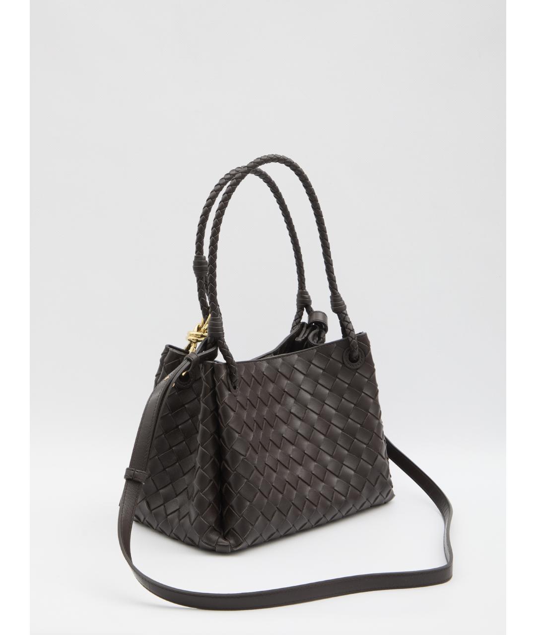 BOTTEGA VENETA Коричневая кожаная сумка тоут, фото 2