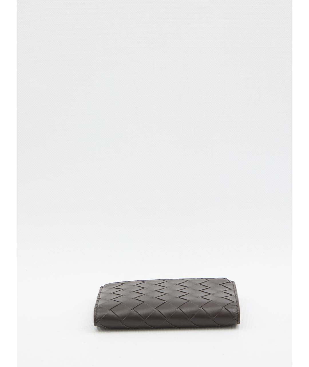 BOTTEGA VENETA Коричневый кожаный кошелек, фото 3