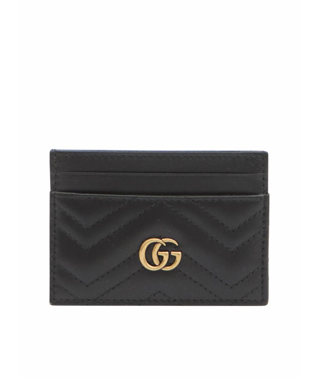 GUCCI Черный кожаный кардхолдер, фото 1