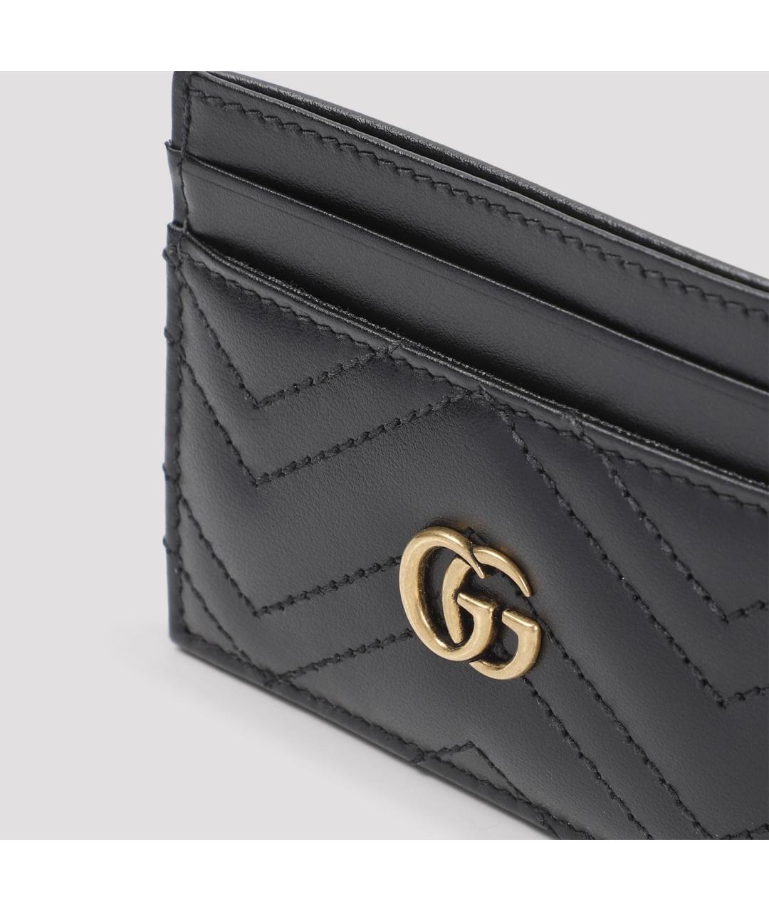 GUCCI Черный кожаный кардхолдер, фото 4