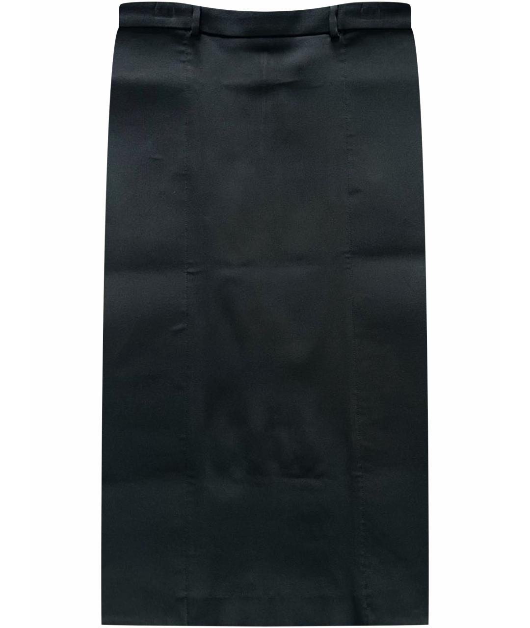 MAISON MARGIELA Темно-синяя ацетатная юбка миди, фото 1